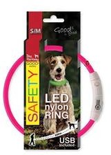 dr Seidla Dog Fantasy LED nylonowa S/M Różowy