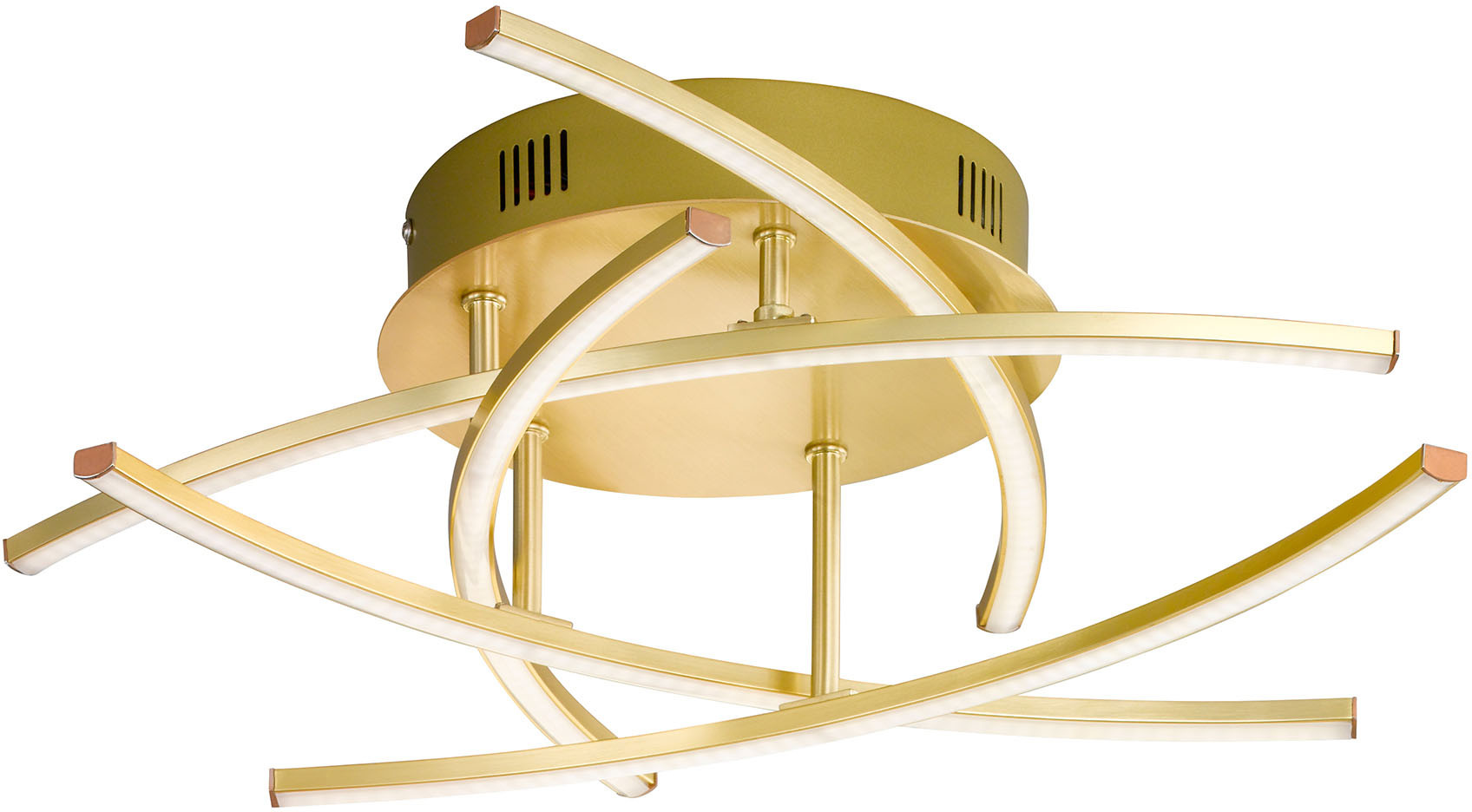 Fischer&Honsel GMBH Lampa sufitowa Cross Tunable White, 5-pkt. mosiądz