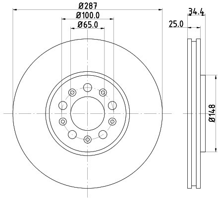 HELLA PAGID Tarcza hamulcowa PAGID 8DD355107-611