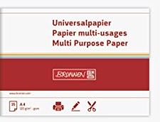 Brunnen 105123500 wielofunkcyjny papier, uniwersalny papier (A4, 120 G/M, 35 arkuszy), biały 4003273250024