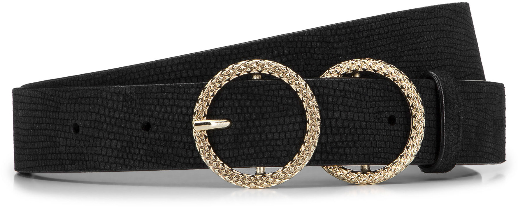 Wittchen Damski pasek skórzany z kółkami 93-8D-203-1