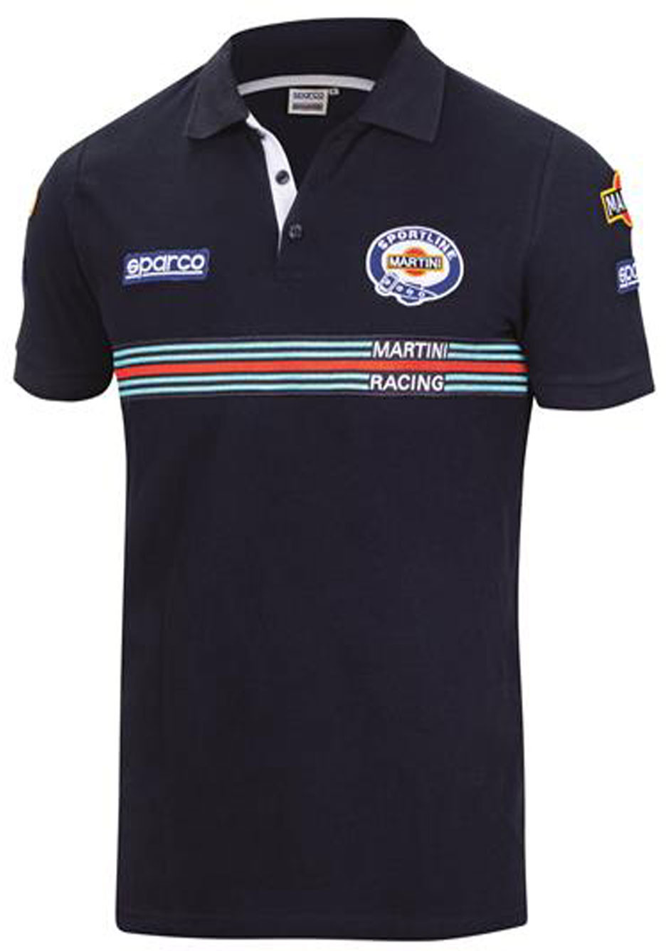 Sparco Koszulka polo męska Martini Stripe navy 01275MRBM1S