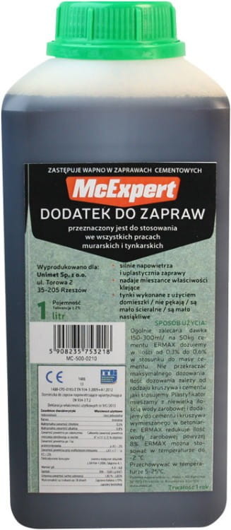 MCEXPERT* DODATEK DO ZAPRAW ZASTĘPUJĄCY WAPNO 1L MC-500-0210 [8680738]