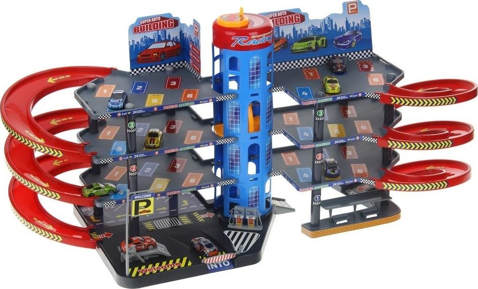 NoboKids Piętrowy Garaż Samochodowy Parking Autka Winda XXL CH-481580