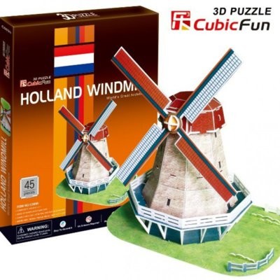 Cubicfun Puzzle puzzle 3D Holenderski Wiatrak 45 elementów