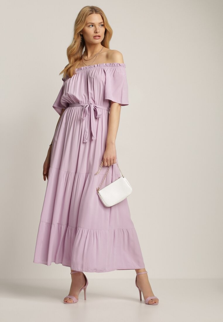 Liliowa Sukienka Amiphiphae