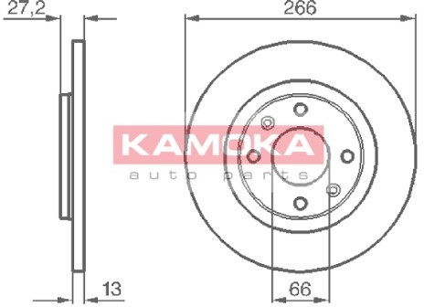 KAMOKA Tarcza hamulcowa 1032000