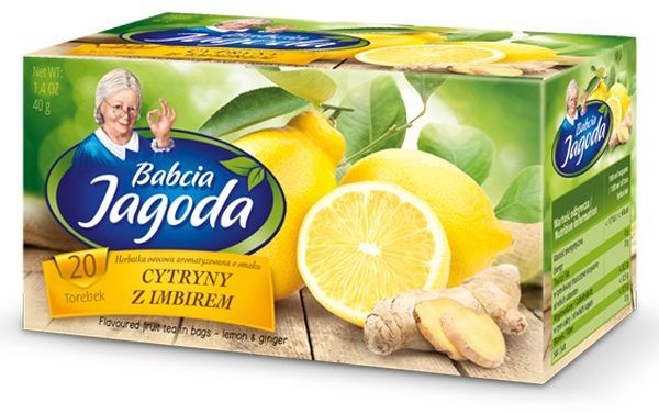 Babcia Jagoda MOKATE Herbata cytryna z imbirem EX'20x2 g