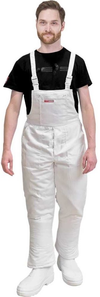 Reis SMO-WHITE - Spodnie ocieplane ogrodniczki typu Master - M-3XL.