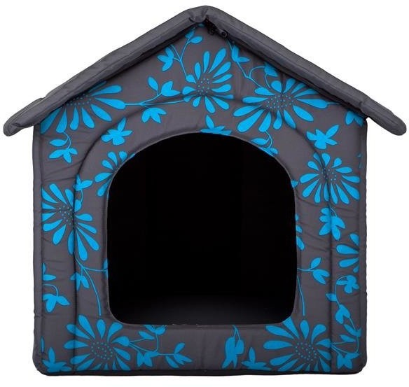 Hobbydog Buda dla psa, niebieskie kwiaty, 60x55x60 cm