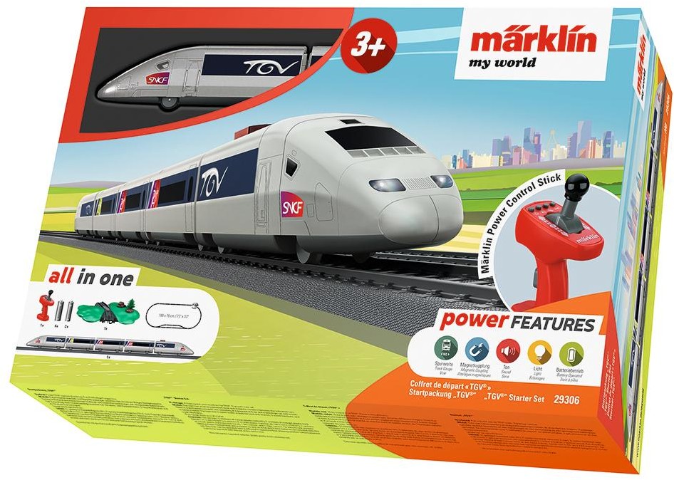 Marklin Zestaw startowy pociąg ekspresowy TGV my world (na baterie) 29306