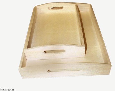 RAYHER HOBBY Rayher  6208400  zestaw  taca drewniana, 2 rozmiary, 30 x 20 cm, 39 x 28 cm 6208400