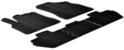 Autostyle Gumowa mata Citroen Berlingo/Peugeot Partner Plus zaciski montażowe (T profilu, 5-częściowy zestaw Rubber ponieważ Mats