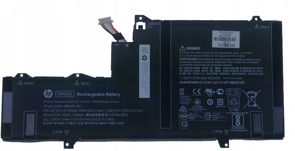 HP Bateria OM03XL 863167-1B1 HSN-I04C HSTNN-IB7O