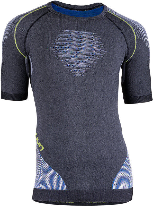 UYN Evolutyon Melange UW Koszula z krótkim rękawem Mężczyźni, anthracite melange/blue/yellow shiny XXL 2020 Bluzki sportowe U100049-G976-XXL