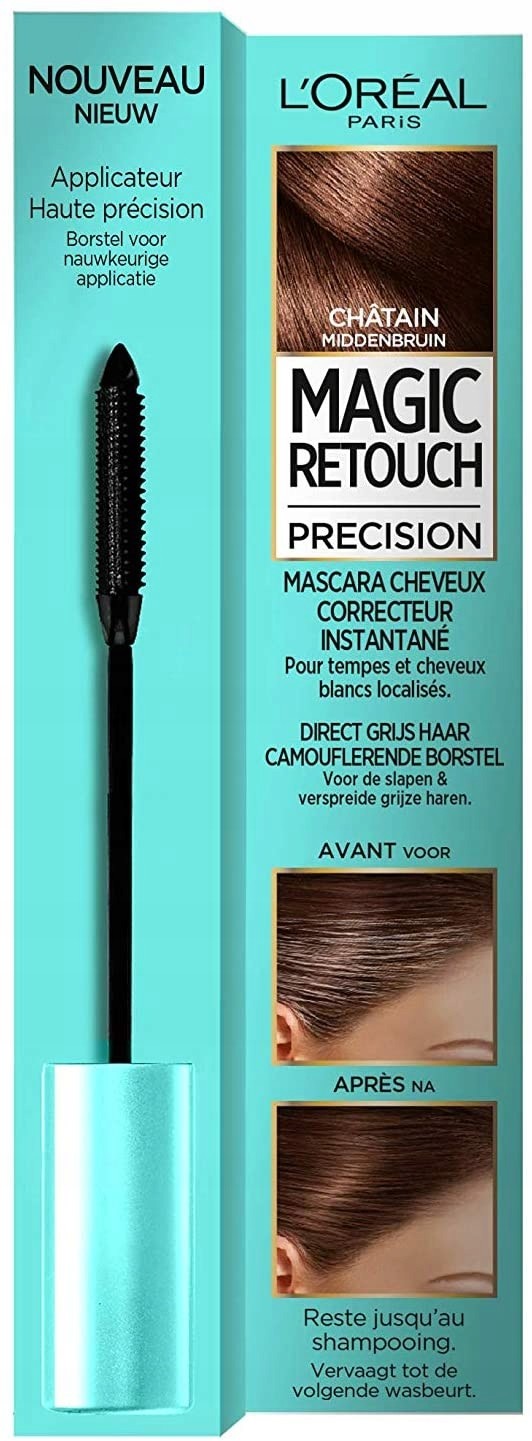 Loreal Maskara do włosów Średni brąz 8ml
