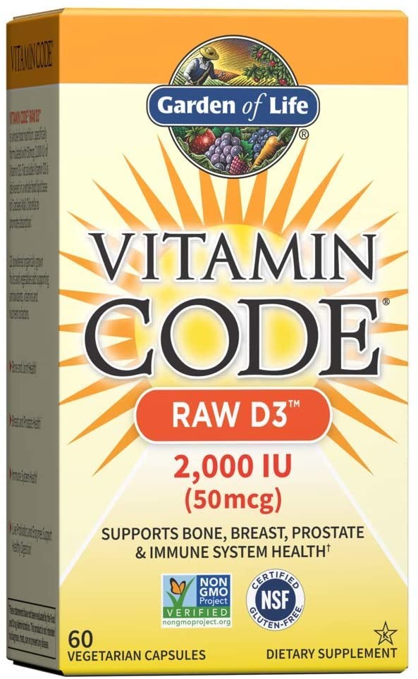 GARDEN OF LIFE Vitamin Code RAW D3 2000 IU 60 Kapsułek wegetariańskich