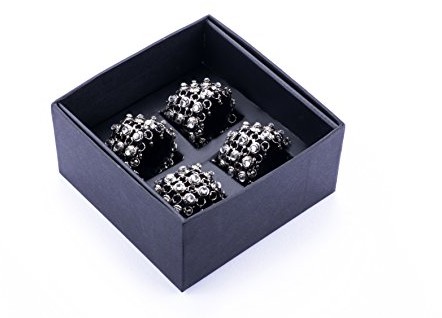 Legendarte legendarte legendhome allacciatovagliolo biżuteria zestaw 4 sztuki, metalowa//PCW z aksamitu, wielokolorowa, 14 x 14 x 7 cm LH-018