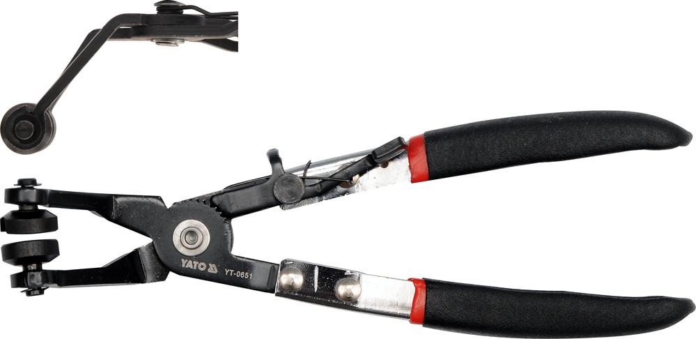 YATO szczypce wygięte do opasek rozprężnych YT-0651