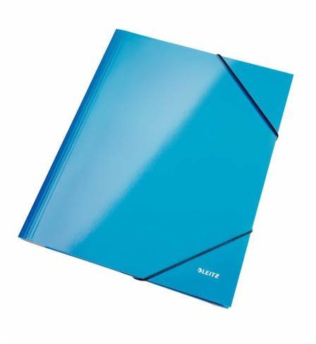 Leitz TECZKA KARTONOWA Z GUMKĄ NIEBIESKA