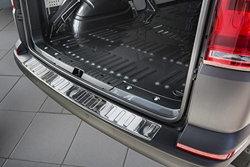 AutoStyle Stal nierdzewna tylna ochrona zderzak Volkswagen Transporter T6 2015-(z tylną klapą) 'Ribs' AV 235975