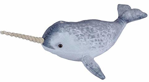 Wild Republic 21466 Pluszowa Narwal, Living Ocean, przytulanka, pluszowa zabawka, 66 cm, szara 21466