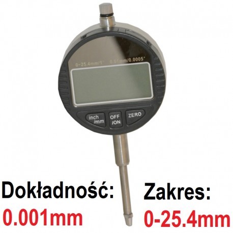 Czujnik zegarowy elektroniczny 0.001 25,4mm Cyfrowy