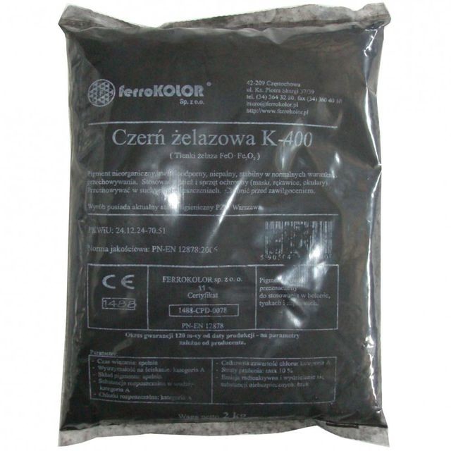 Novodomo Barwnik do betonu CZERŃ ŻELAZOWA K-200 karton