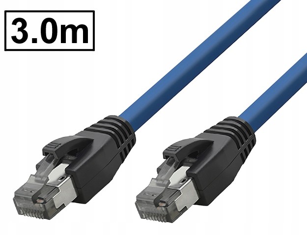 Patchcord RJ45-RJ45 kat.8.1 ekran Sftp/pimf 3m