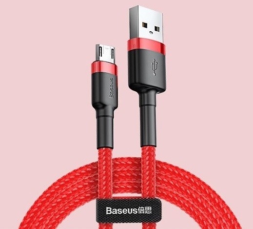 Kabel USB Baseus cafule CAMKLF-B09 USB Micro USB 1m kolor czerwony