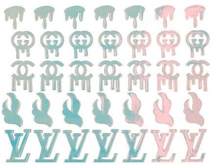 Allepaznokcie Naklejka samoprzylepna kształty logotypy Nr 27