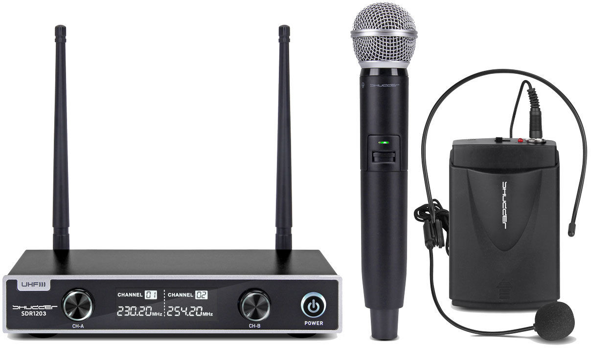 Shudder.eu Mikrofony bezprzewodowe 2 kan. Shudder ręka+głowa 5907753101020