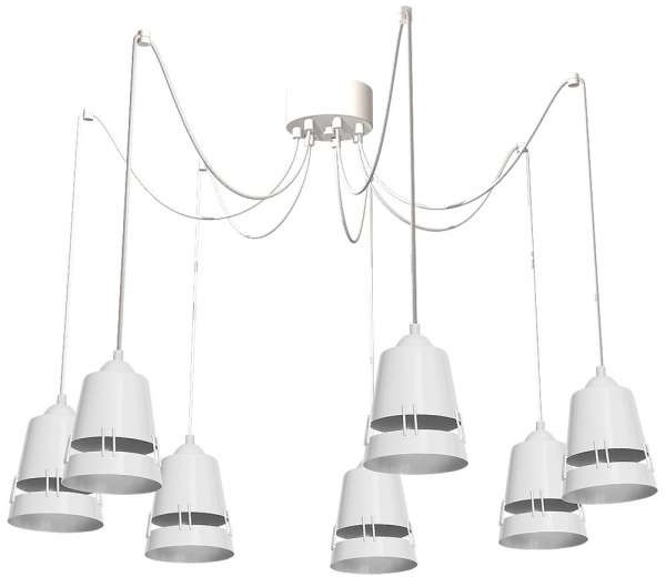 Milagro LAMPA wisząca APOLLO 775 industrialna OPRAWA metalowy ZWIS pająk spider biały 775