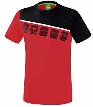 Erima dziecięcy T-shirt 5-C, czerwony/czarny/biały, 140
