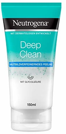 Neutrogena Neutrogena Deep Clean peeling do skóry, delikatny peeling do mycia z kwasem glikolowym, peeling oczyszczający, 150 ml 95631