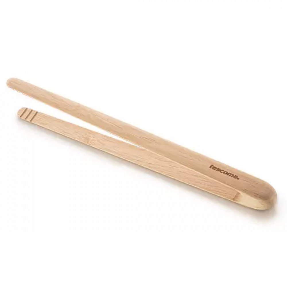 Tescoma Feelwood 30 Cm Beżowe Szczypce Kuchenne Uniwersalne Drewniane