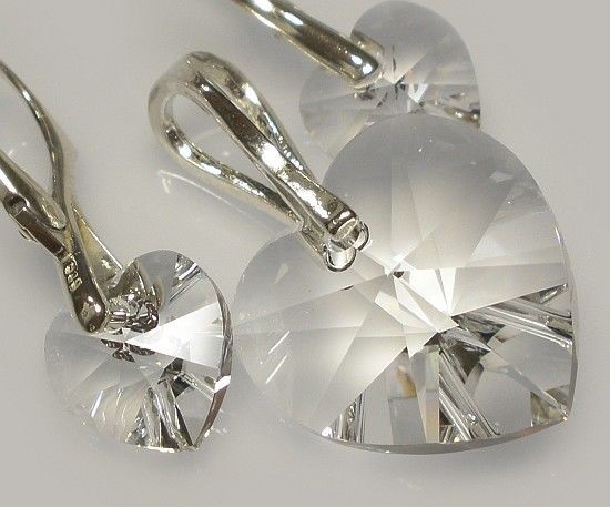 Arande OKAZJA SWAROVSKI piękny komplet SREBRO serce 1093015237