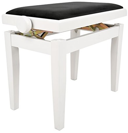 Navarra Piano bank/pianina Elegance Biały mat, regulacja wysokości dzięki mechanizmowi nożyce NV42