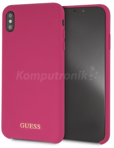 Guess Hard Case do iPhone XS Max różowy/Silicone GUHCI65LSGLPI