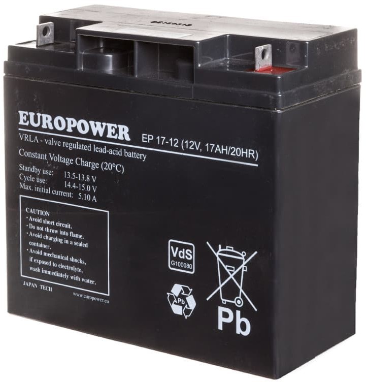 Europower Akumulator bezobsługowy AGM 17Ah 12V EP 17-12 17EP
