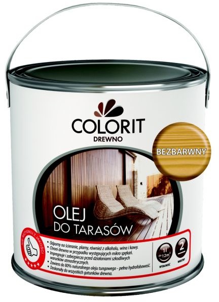 Colorit Olej do taras$157w  Drewno bezbarwny 2 5 l