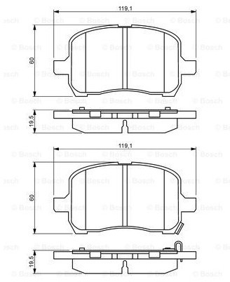 Bosch Zestaw klocków hamulcowych, hamulce tarczowe 0 986 494 306