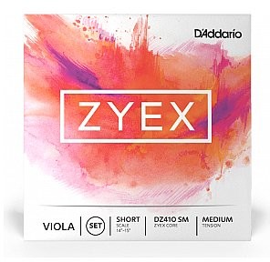 D'Addario D'Addario Zyex Viola Zestaw strun do altówki Short Medium Tension DZ410 SM