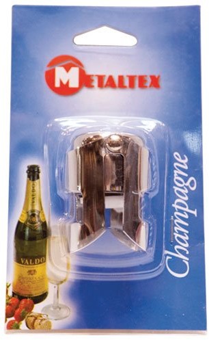 Metaltex 257250010 Sektflaschenverschluß, chromowany 257250