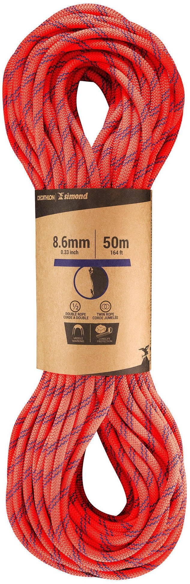Simond Lina połówkowa Rappel 8,6 mm x 50 m Unisex