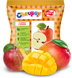 Crispy Natural Chipsy z jabłka z sokiem z mango 18g