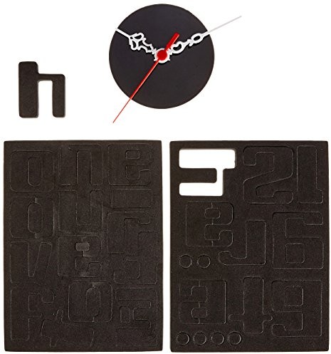 Asir Group LLC 3duhr-6 clocky dekoracyjny zegar ścienny, kolorowy 3DUhr-6