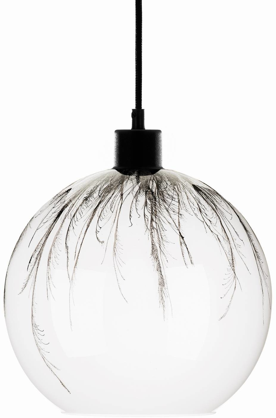 Euluna Lampa wisząca Ball dekor dmuchawca u góry 25cm