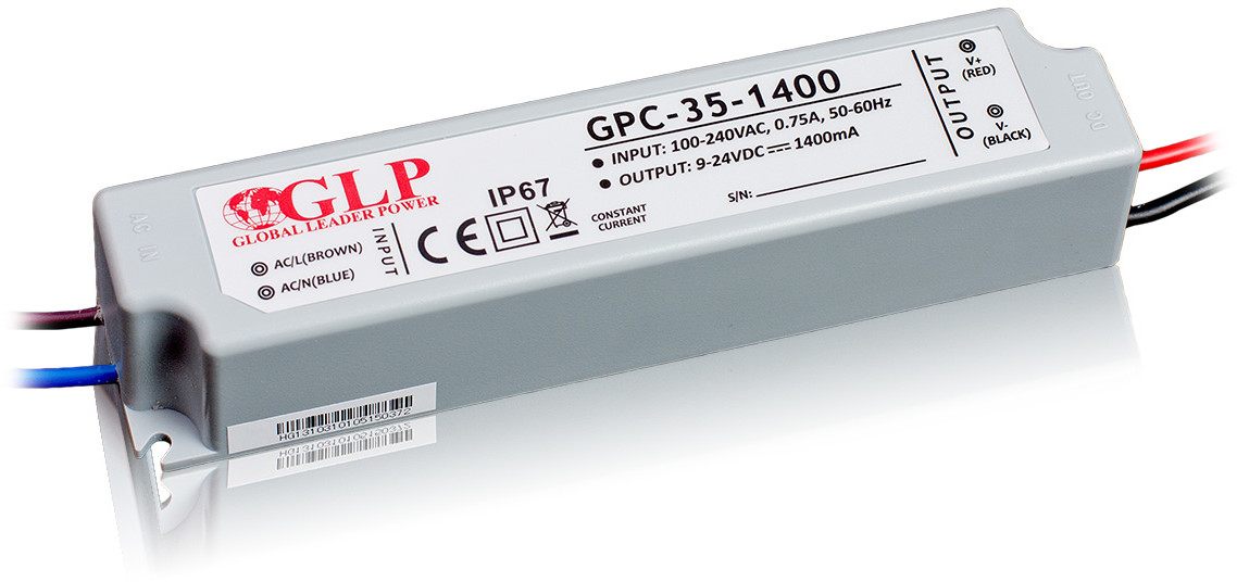 GLP Zasilacz prądowy LED GPC-35-1400 1400mA 9-24V 34W