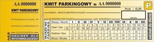 Firma krajewski Kwit parkingowy [Pu/R-20 4707_0
